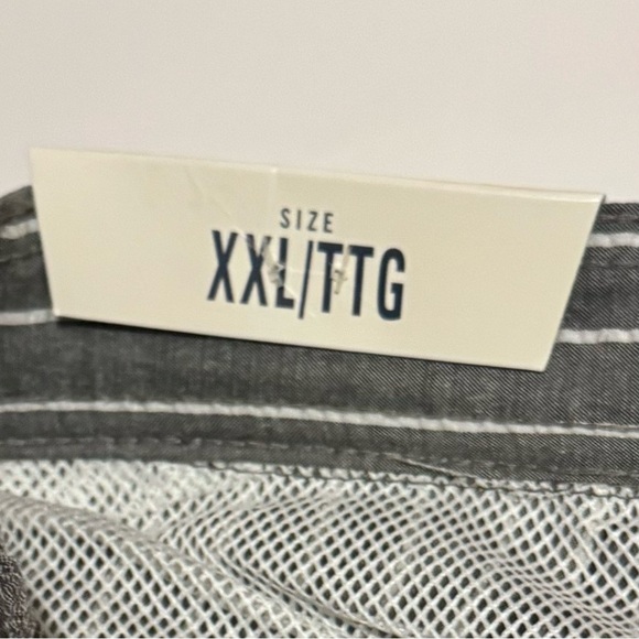 Trunks Surf & Swim Co. NWT Swim Trunks Gray and White Pinstriped Seersucker XXL - Picture 12 of 14